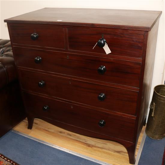 A George III mahogany chest of drawers, W.106cm